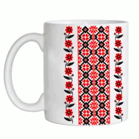 Прикольные кружки: украинские цветочные орнаменты 4